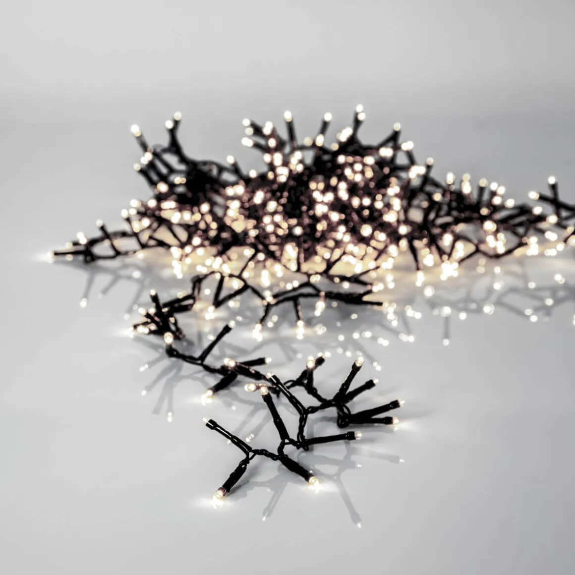 SERIE LED Ljusslinga Crispy Ice White 800L 16m Svart