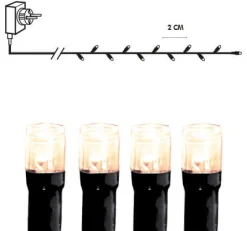 SERIE LED Ljusslinga Crispy Ice White 800L 16m Svart