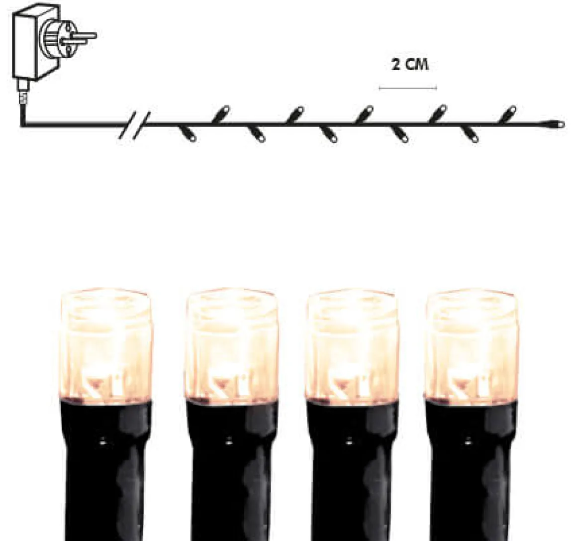 SERIE LED Ljusslinga Crispy Ice White 800L 16m Svart