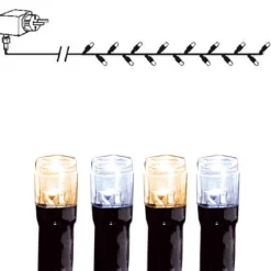 SERIE LED Ljusslinga 4m 40LED IP44 Varmvit & Kallvit Svart