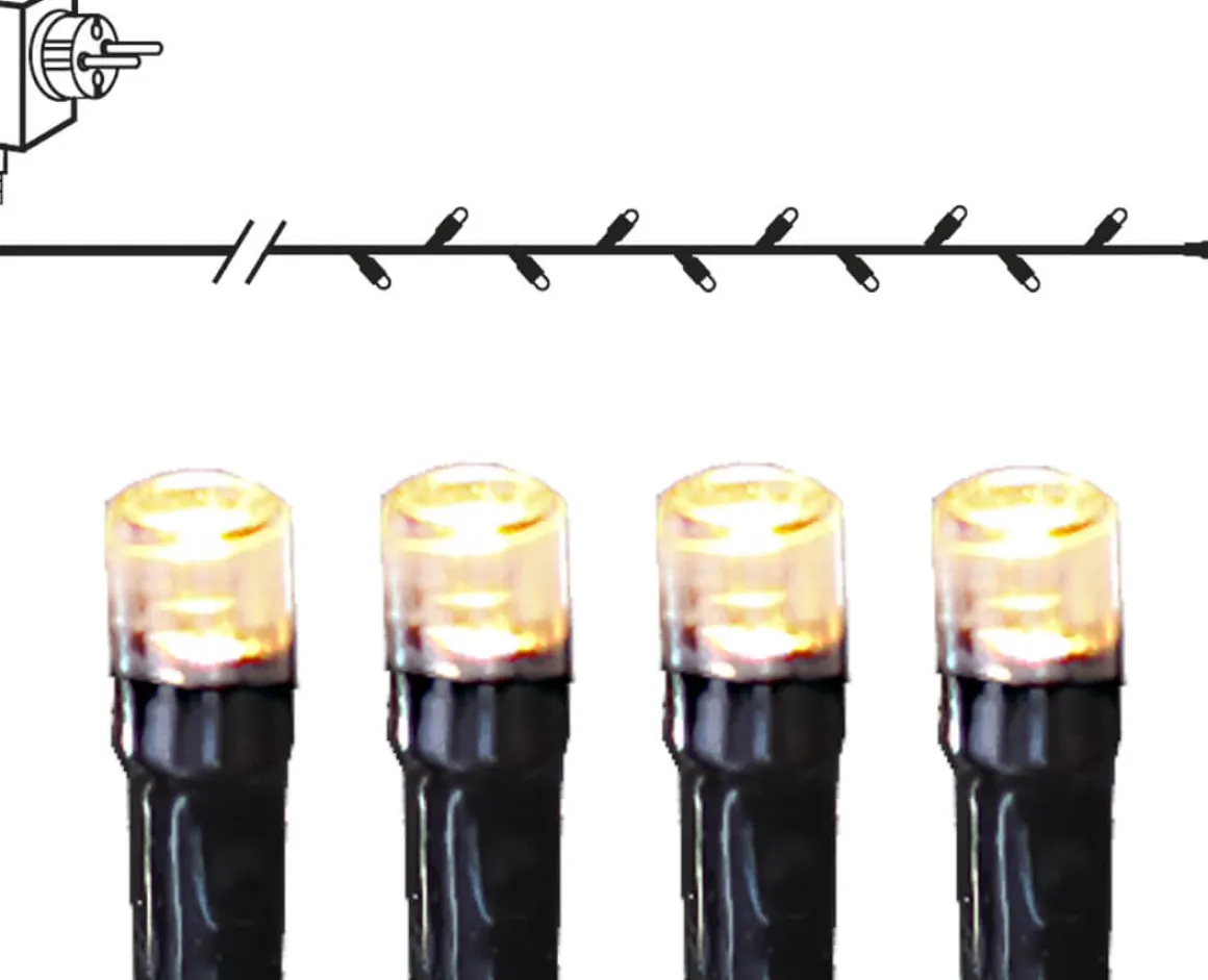 SERIE MICROLED Ljusslinga 18m 180LED Varmvit/Svart IP44