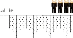 SHINY WARMWHITE Istappsslinga 960L 24m Svart 2700K