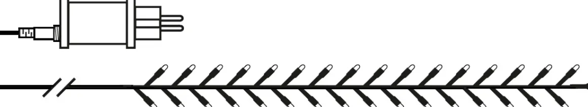 SHINY WARMWHITE Ljusslinga 11m 540LED Varmvit/Svart IP44