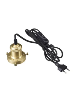 SIRI Takupphäng m.Väggkontakt 8,5cm Mässing