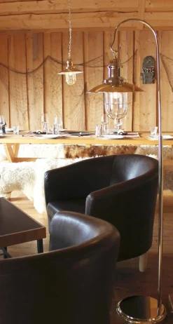 SKEPPAR Golvlampa 160cm Mässing