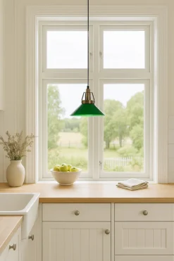 SKOMAKARE Fönsterlampa 20cm Antik/Grön