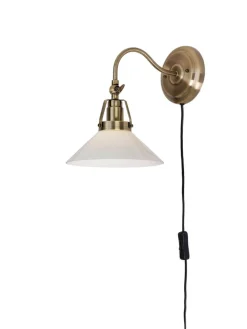 SKOMAKARE Vägglampa 200mm Antik/Opal