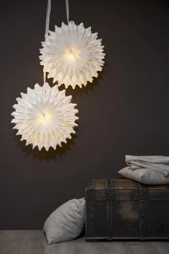 SNOW Pappersstjärna 50cm Vit/Guldprickar