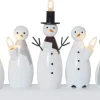 SNOWMAN Ljusstake 5L 33cm Vit