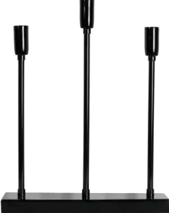 SOFT CHRISTMAS Ljusstake 3L 34cm Svart