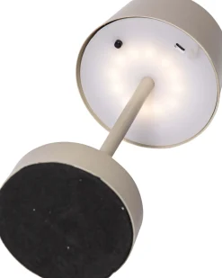 SOLEI Solcellslykta/USB 26,5cm Beige