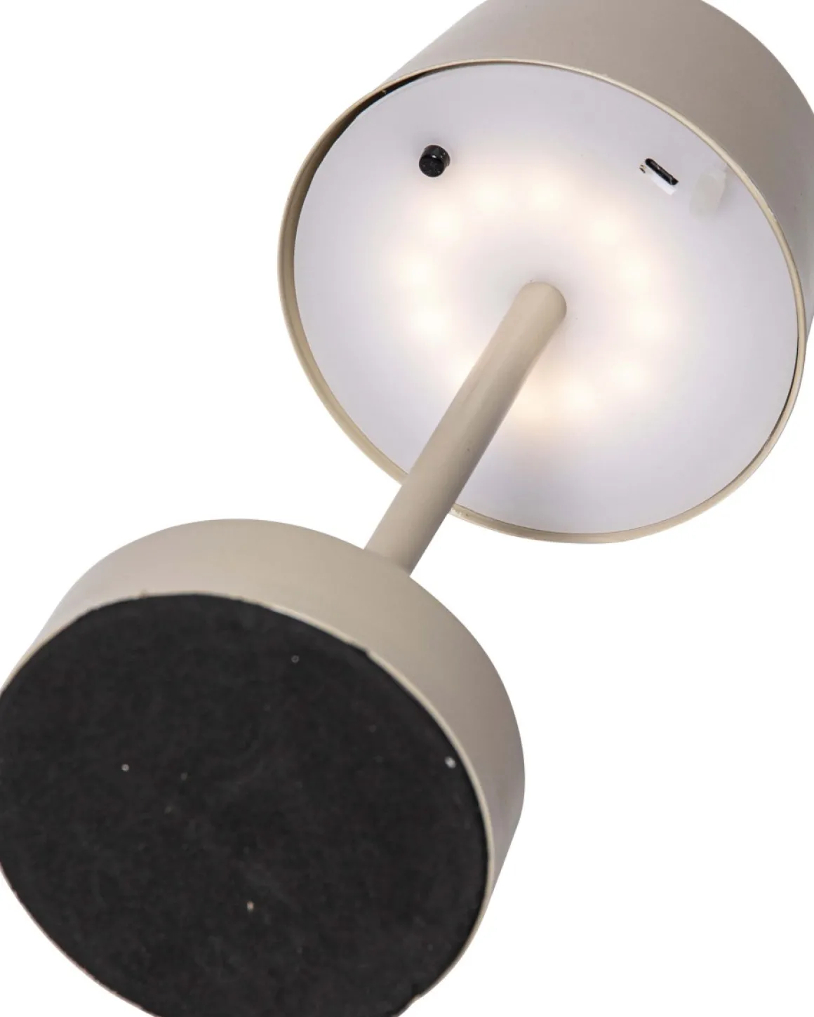 SOLEI Solcellslykta/USB 26,5cm Beige