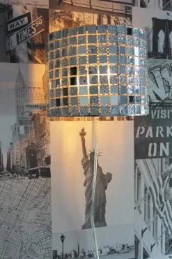 SPEGELMOSAIK Vägglampa 20cm Krom