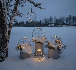 SPHERE Utomhusdekoration Batteri 64cm Svart