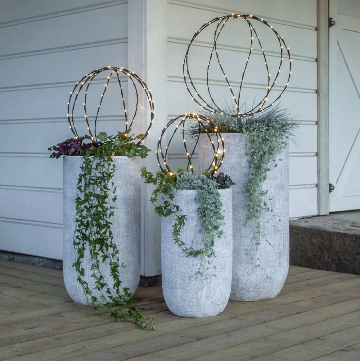 SPHERE Utomhusdekoration Batteri 44cm Svart