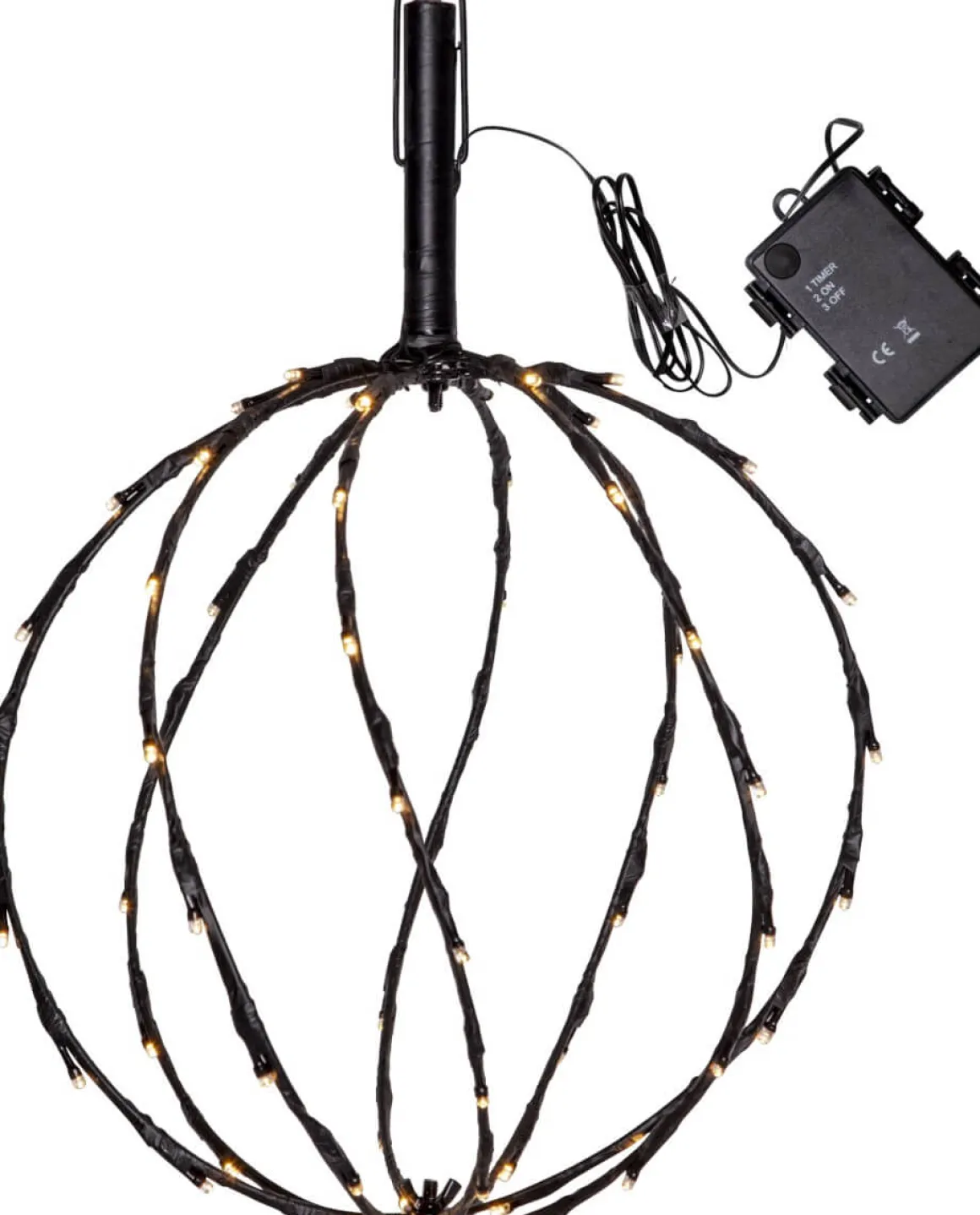 SPHERE Utomhusdekoration Batteri 44cm Svart