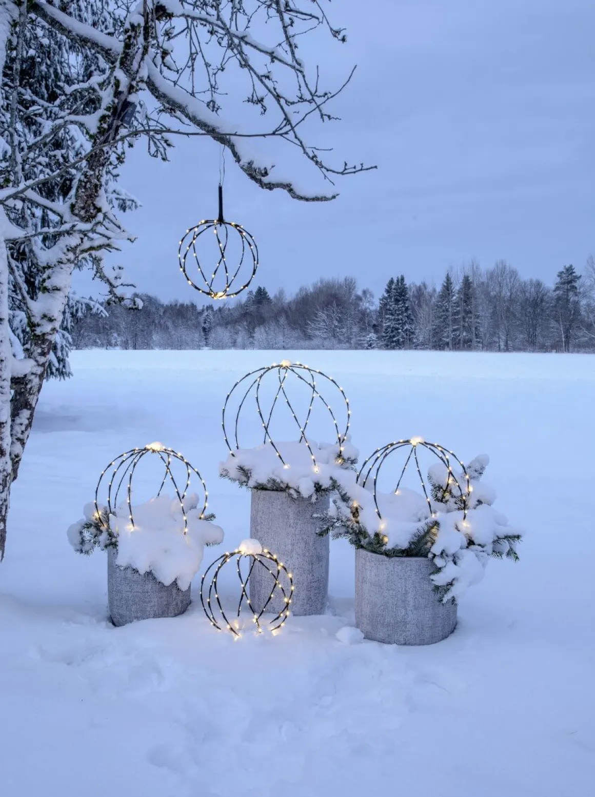 SPHERE Utomhusdekoration Batteri 44cm Svart