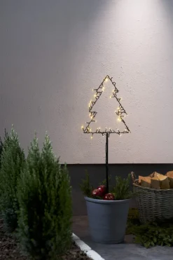 SPIKY Gran Utomhusdekoration 60LED 90cm Svart IP44