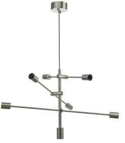SPRÖT Takpendel 6L 85cm Borstad Nickel IP20