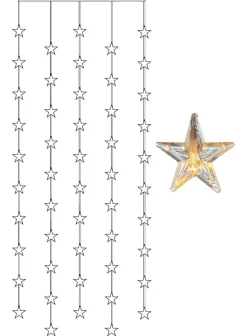 STAR CURTAIN Ljusgardin Batteri 2m 50LED Varmvit/Transparent