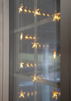 STAR CURTAIN Ljusgardin 1,2m 30LED Varmvit/Klar