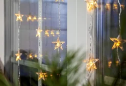 STAR CURTAIN Ljusgardin 1,2m 30LED Varmvit/Klar