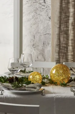 STAR FALL Glasdekoration Batteri 15cm Guld