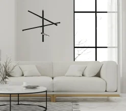 STECCO Taklampa LED 60cm Svart Dimbar