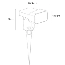 STELLA Trädgårdsspot 9cm 12V Grå IP65