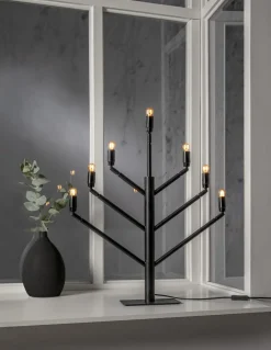 Stockholm Ljusstake 7L 65cm Svart