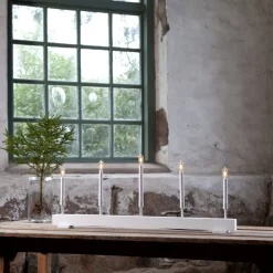 STORM RAK Träljusstake 89cm Vit