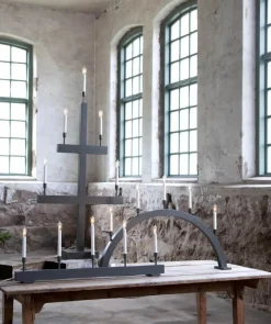 STORM Träljusstake 118cm Grå