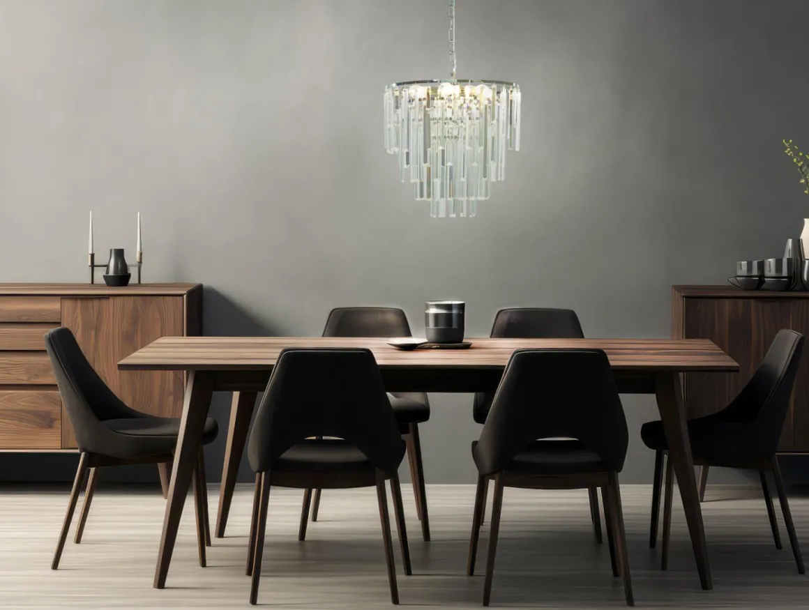 STRATI Taklampa 45cm Krom/Klar