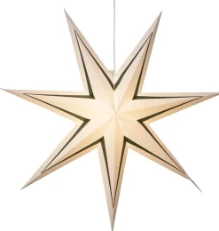 STRIPE Pappersstjärna 77cm Grön/Vit