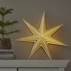 STRIPE Pappersstjärna 60cm Grön/Vit