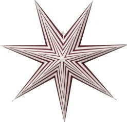 STRIPE Pappersstjärna 60cm Röd/Vit