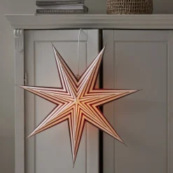 STRIPE Pappersstjärna 60cm Röd/Vit