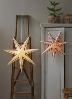 STRIPE Pappersstjärna 60cm Röd/Vit