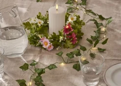 SUMMER Krans 30cm 15LED Grön Batteri