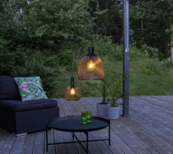 SUNLIGHT Solcellsdekoration 24cm Svart IP44