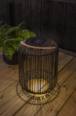 SUNLIGHT Solcellsdekoration 48cm Svart IP44