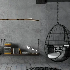 SVALA Taklampa LED 114cm Svart