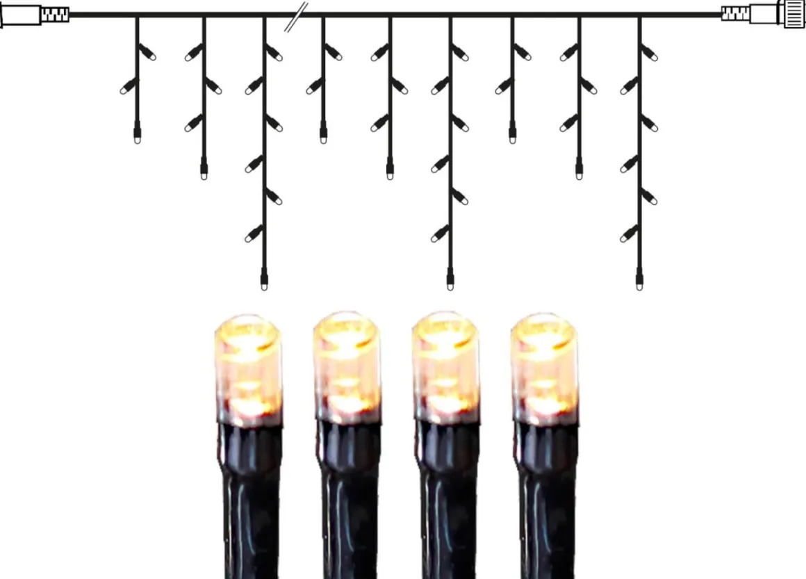 SYSTEM DECOR EXTRA Istappsslinga 3m 126LED Varmvit/Svart IP44