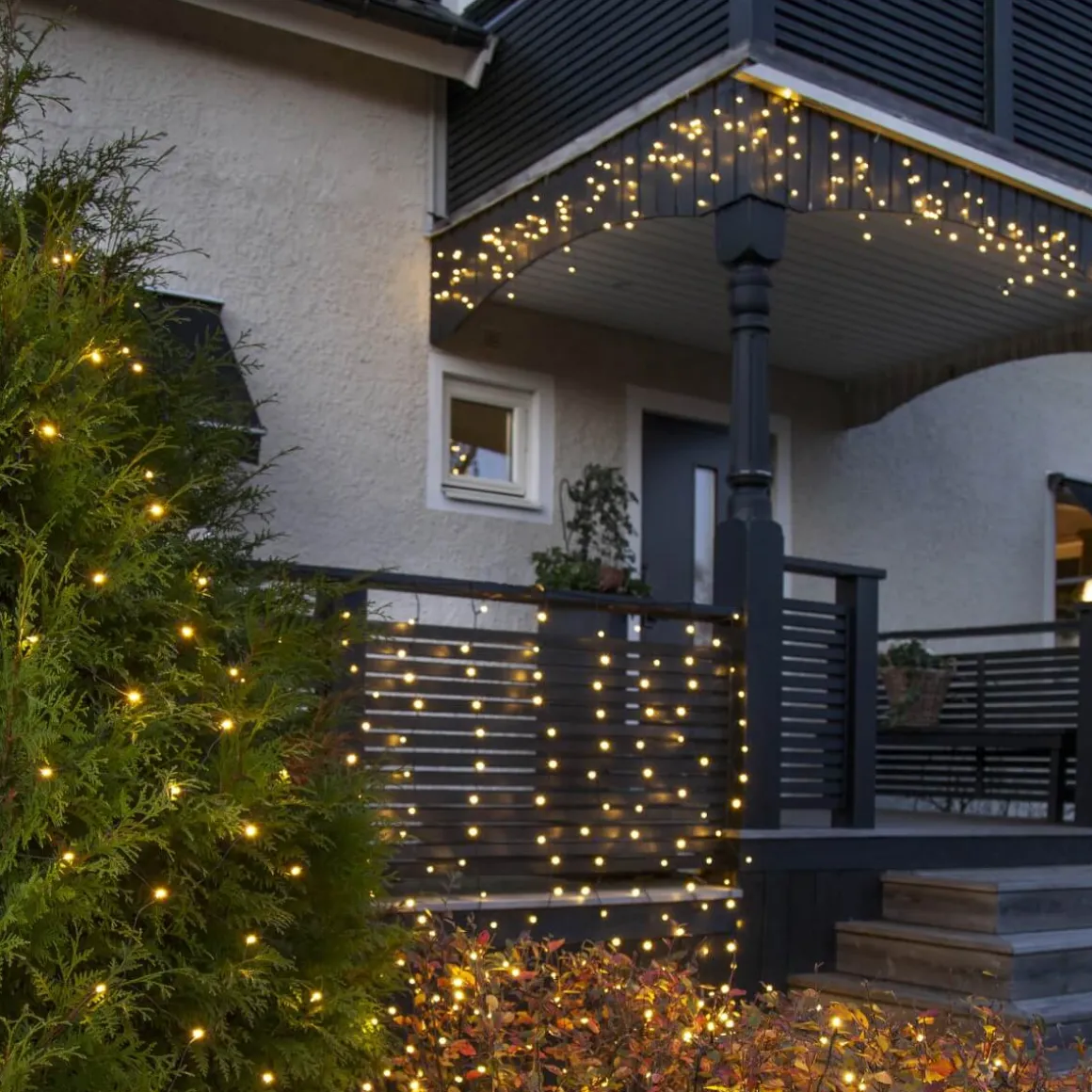 SYSTEM DECOR EXTRA Istappsslinga 3m 126LED Varmvit/Svart IP44