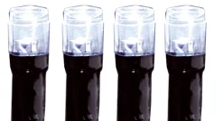 SYSTEM LED EXTRA Istappsslinga 2m 100LED Kallvit/Svart IP44