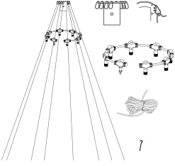 System LED Flaggstångsbelysning Vit