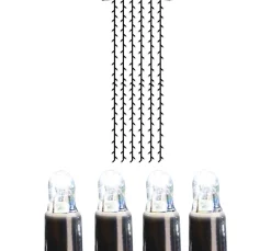 System LED Ljusgardin Extra 1x4m 204LED Svart/Kallvit