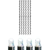 System LED Ljusgardin Extra 1*4m 204LED Svart/Kallvit