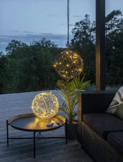 SYSTEM LED Utomhusdekoration Boll 35cm Svart