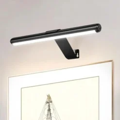 Tavelbelysning USB-Laddbar 32cm Svart